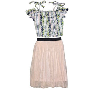 Women’s 2-Piece Outfit – Buffalo David Bitton Floral Top S + Ardene Tulle Skirt